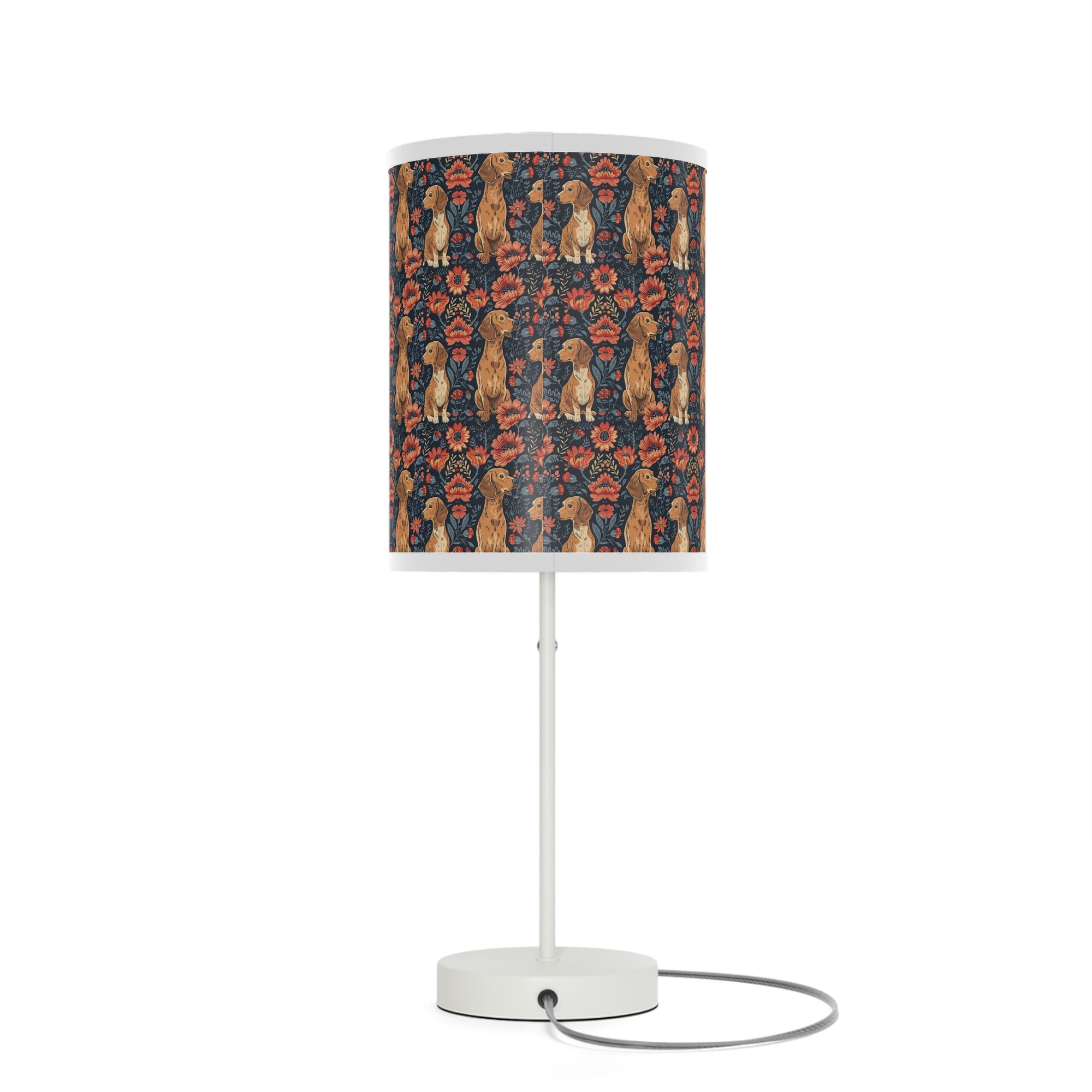 Floral Pawsome Dachsund Delight Lamp on a Stand