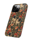 Blooming Pug Paradise Slim Phone Cases