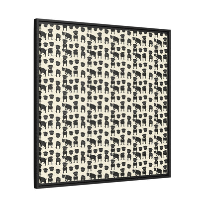 Puggie Pout Perfection Matte Canvas, Framed