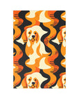 Golden Woof Abstract Glamour Postcards