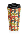 Corgi Chic Popart Pup Stainless Steel Travel Mug