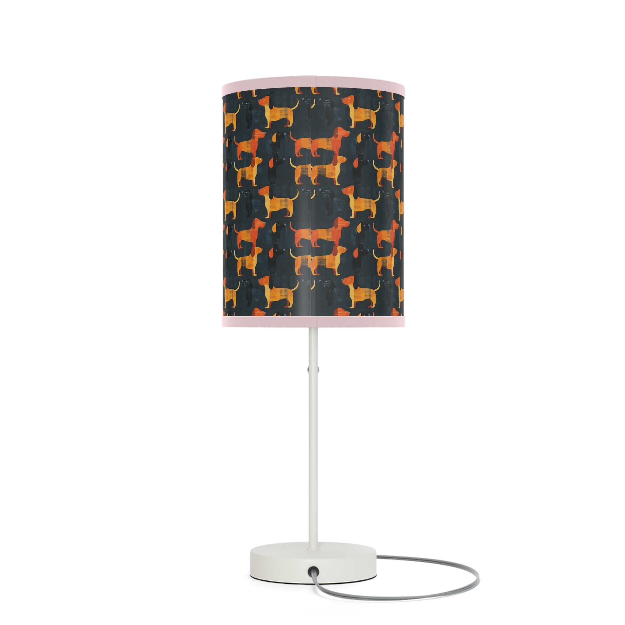 Dapper Dachshund Noir Glow Lamp on a Stand