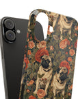 Blooming Pug Paradise Slim Phone Cases