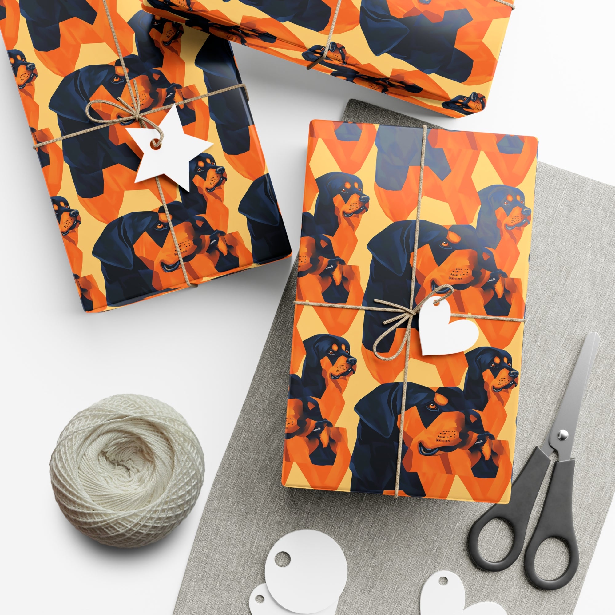 Rottweiler Chic Pawsitivity Gift Wrap Papers