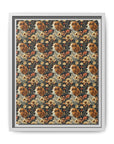 Beagle Blossoms Matte Canvas, Framed