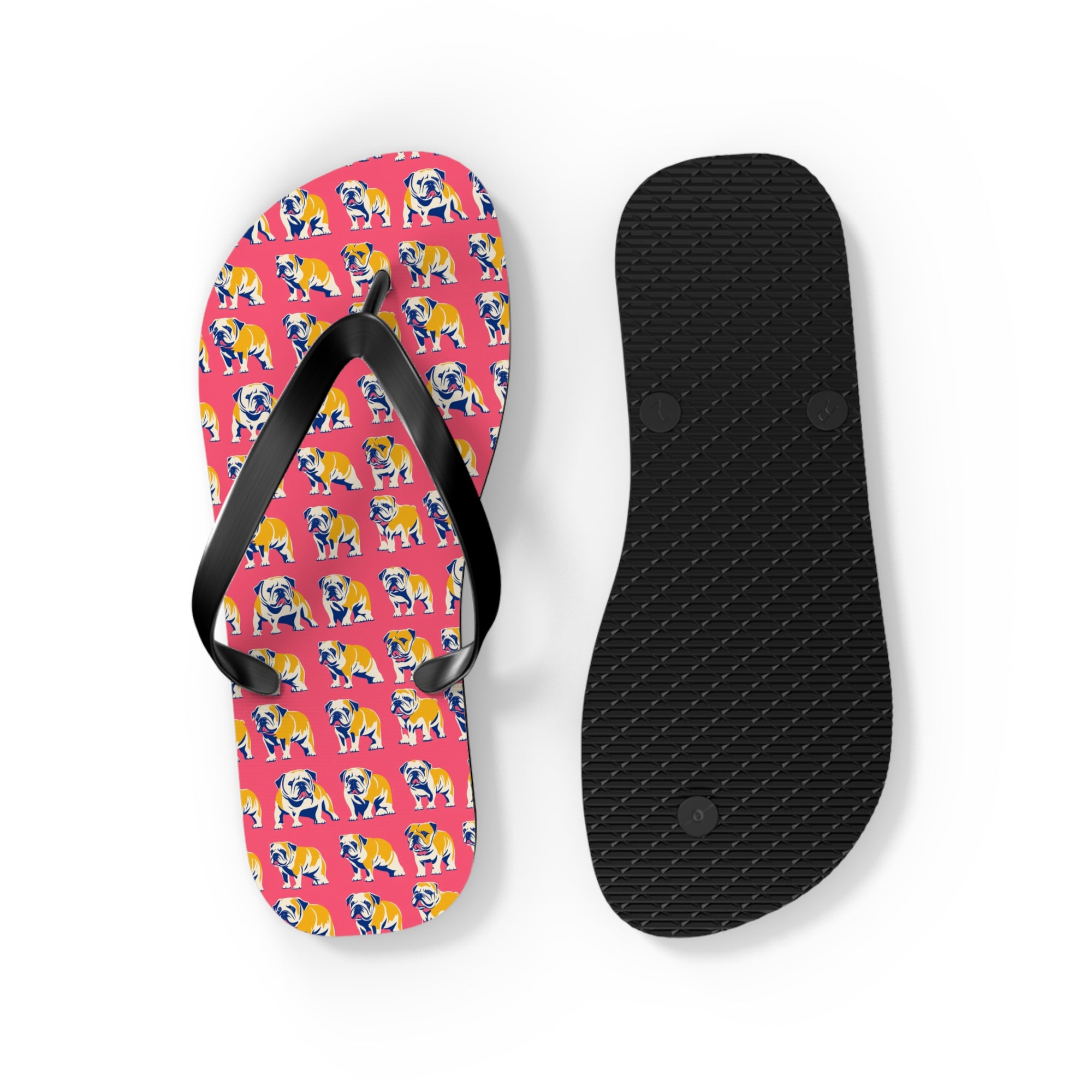 Bubblegum Glamour Bulldog Bouquet Flip Flops