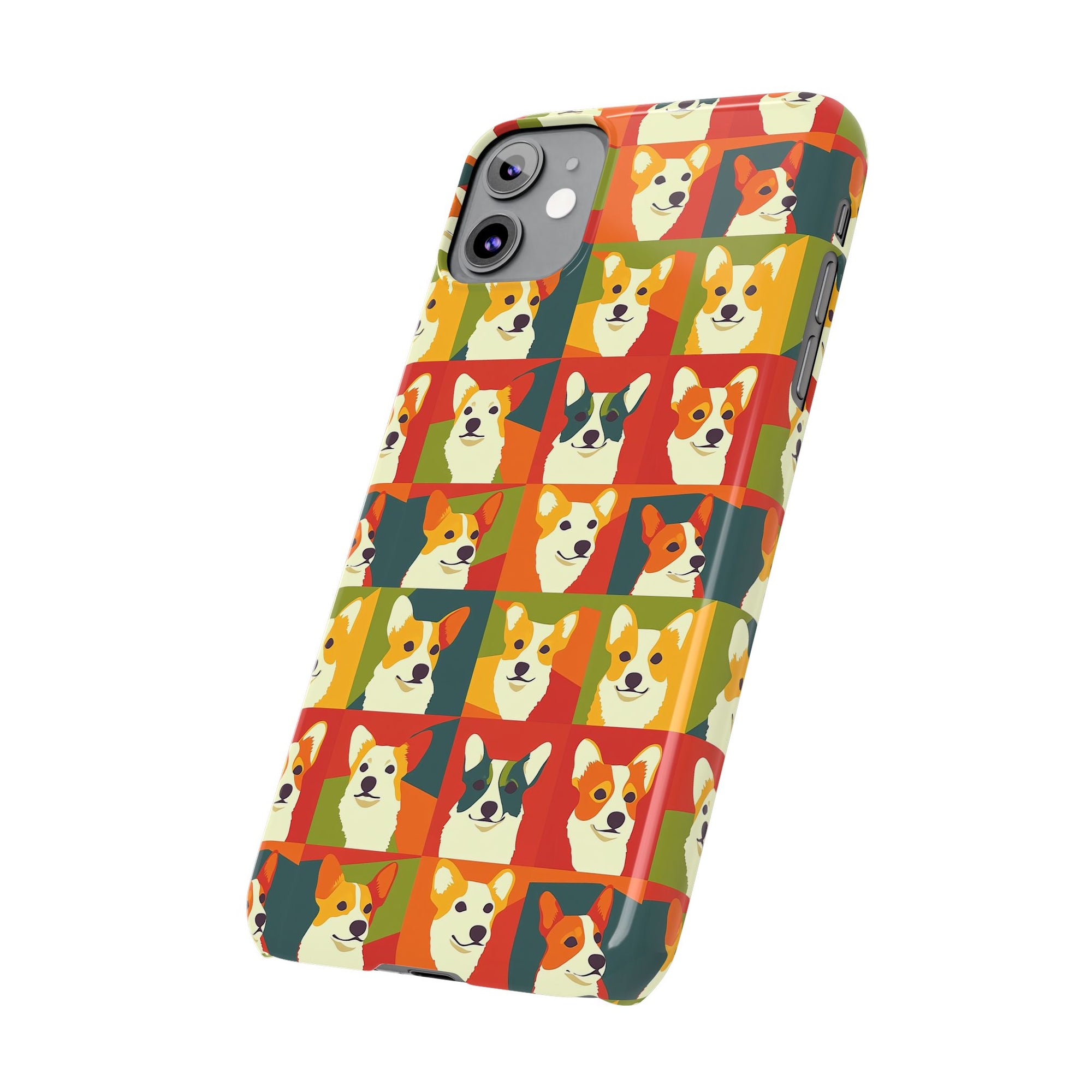 Corgi Chic Popart Pup Slim Phone Cases