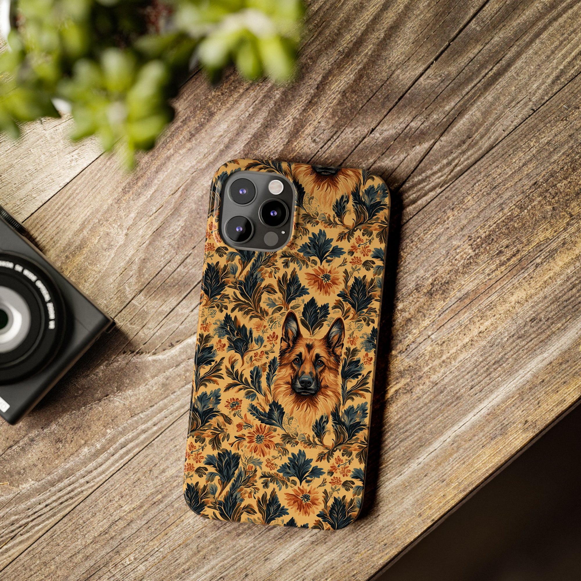 Autumnal German Shepherd Glamour Slim Phone Cases