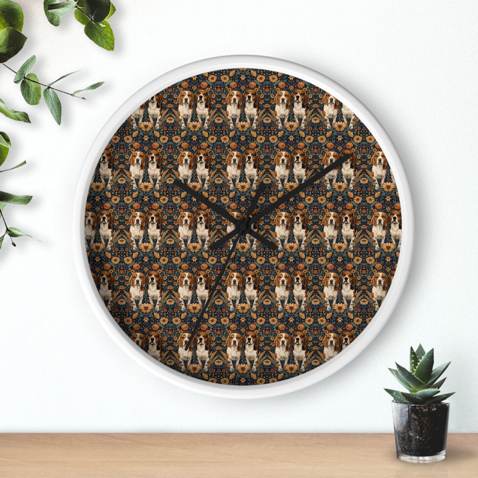 Beagle Buddies Meadow Magic Wall Clock