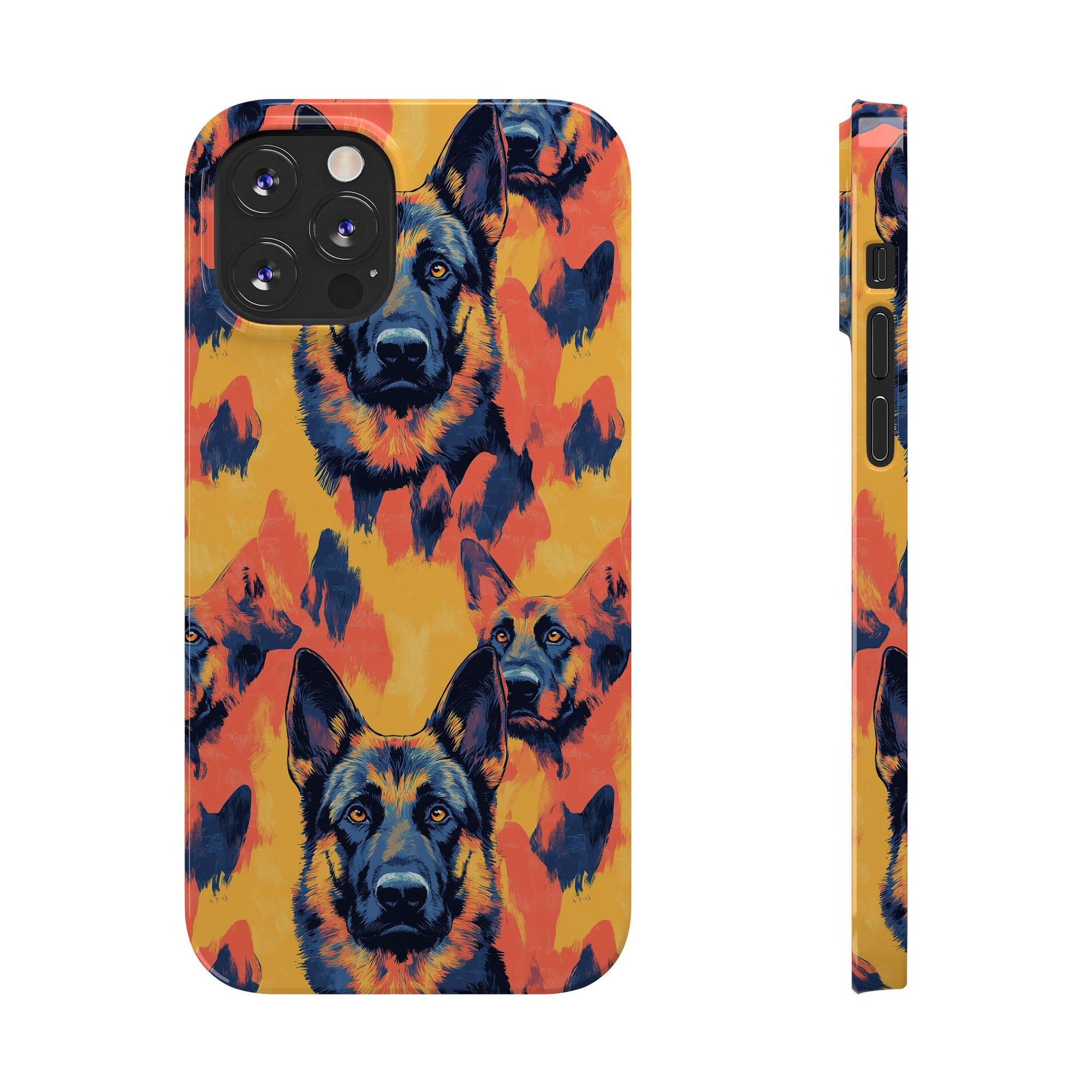 Impressionistic German Shepherds Slim Phone Cases