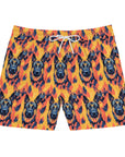 Impressionistic German Shepherds Men's Mid-Length Swim Shorts