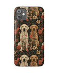 Blossoming Labradors Bouquet Slim Phone Cases