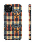 Pawsome Rottweiler Royalty Plaid Magnetic Tough Cases