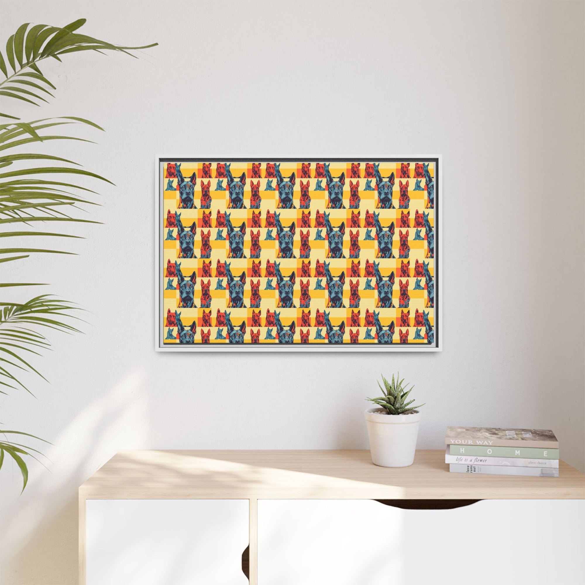 Dane-tastic Marvelous Mutt Mode Matte Canvas, Framed