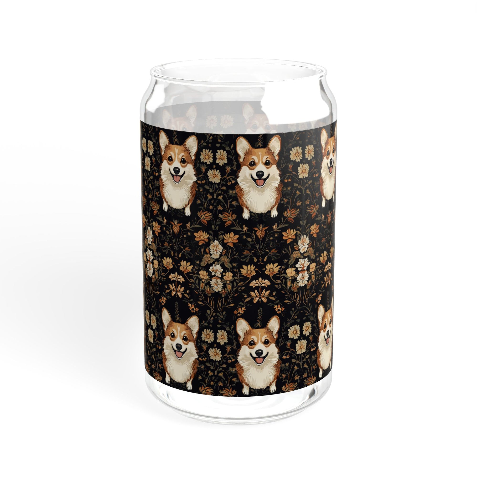 Nighttime Corgi Glow Stride Sipper Glass