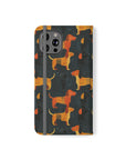 Dapper Dachshund Noir Glow Flip Cases