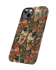 Blooming Pug Paradise Slim Phone Cases