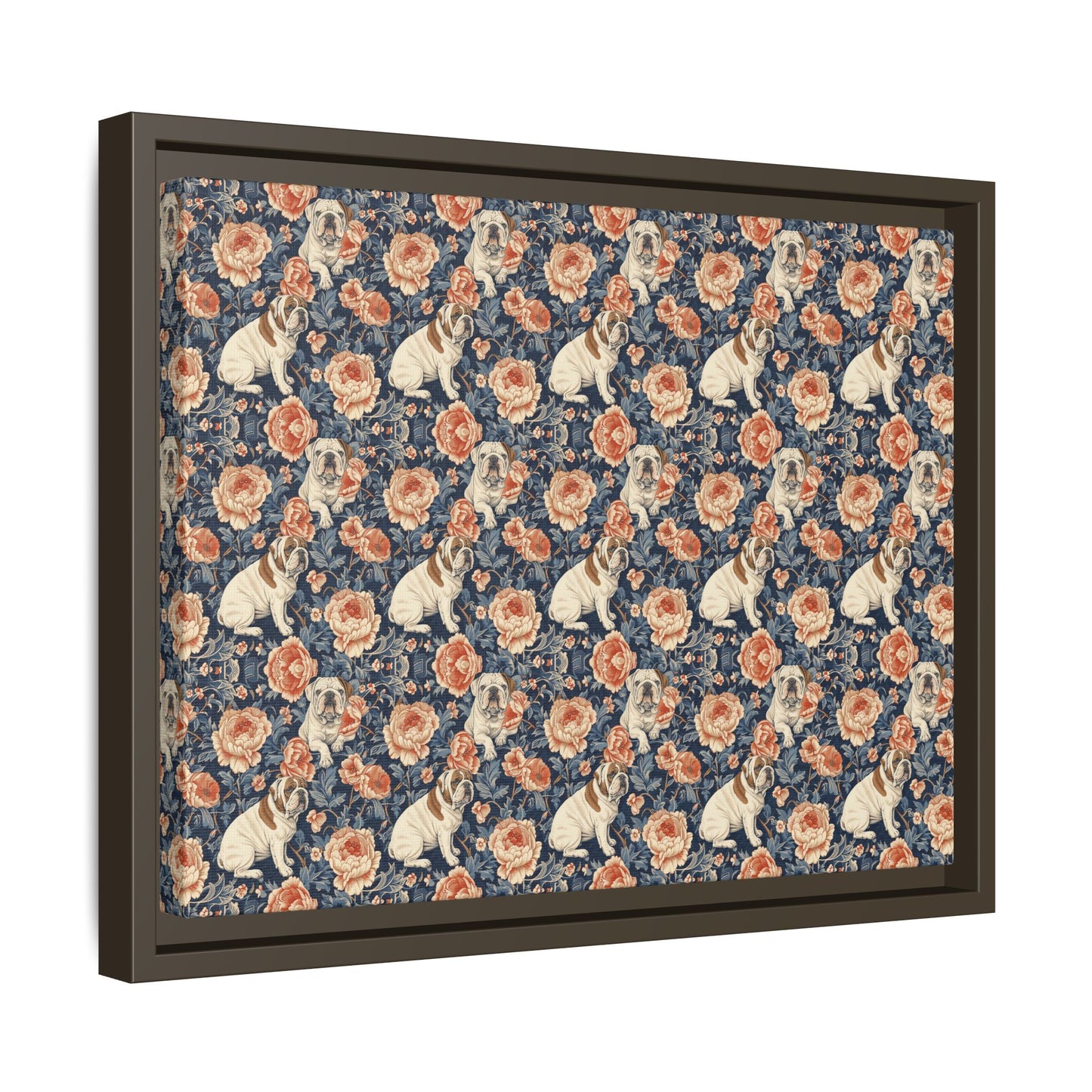 Blooming Bulldog Beauty Matte Canvas, Framed