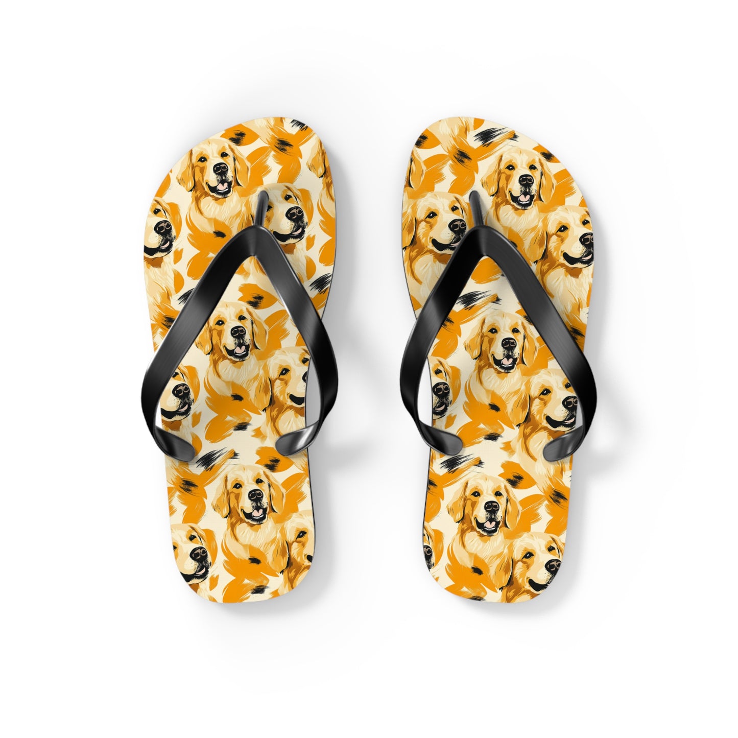 Golden Glitz 'n Glamour Woofwear Flip Flops