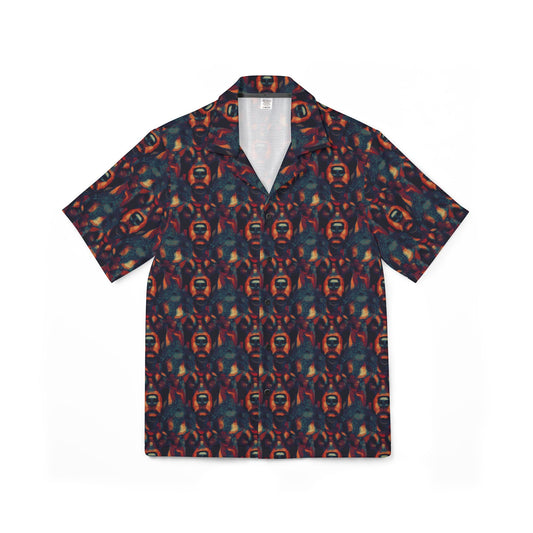 Rustic Rottie Charm Men's Hawaiian Camp Shirt